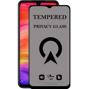 Kzy Xiaomi Redmi Note 7 Pro Tam Kaplayan Privacy Hayalet Temperli Ekran Koruycu Cam