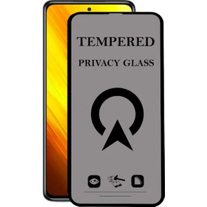 Kzy Xiaomi Poco X3 Tam Kaplayan Privacy Hayalet Temperli Ekran Koruycu Cam