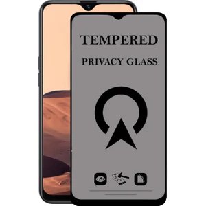 Kzy Oppo A5S Tam Kaplayan Privacy Hayalet Temperli Ekran Koruycu Cam