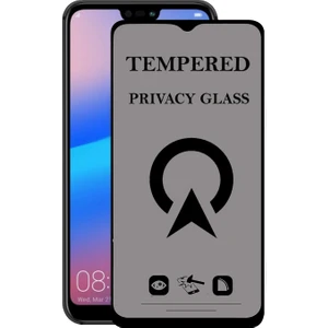 Kzy Huawei P20 Lite Tam Kaplayan Privacy Hayalet Temperli Ekran Koruycu Cam