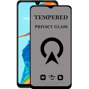 Kzy Huawei P30 Lite Tam Kaplayan Privacy Hayalet Temperli Ekran Koruycu Cam