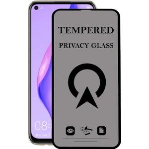 Kzy Huawei P40 Lite Tam Kaplayan Privacy Hayalet Temperli Ekran Koruycu Cam