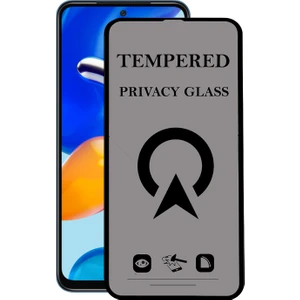 Kzy Xiaomi Redmi Note 11S Tam Kaplayan Privacy Hayalet Temperli Ekran Koruycu Cam