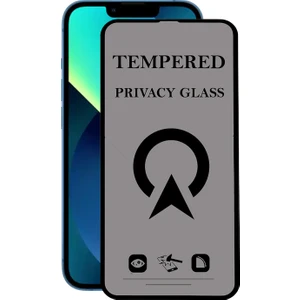 Kzy Apple iPhone 13 Tam Kaplayan Privacy Hayalet Temperli Ekran Koruycu Cam