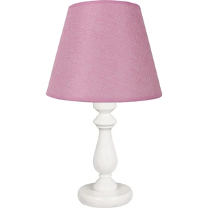 Dekovien Modern Ahşap Ayaklı Kumaş Pembe Abajur