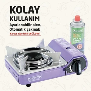 Tekli Mini Portatif Kamp Ocak Gaz Stop Eminetli