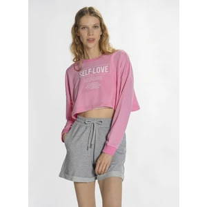 People By Fabrika Sweatshirt, L, Pembe