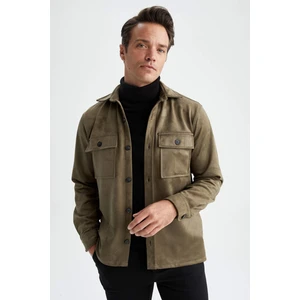 Regular Fit Polo Yaka Süet Uzun Kollu Gömlek Ceket T6266AZ22AU