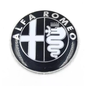 Ik Tuning Romeo Ön Arka Logo Stıcker 74 mm 1 Adet (Siyah-Gümüş)