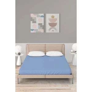 Ataca Tekstil Penye 100x200 Cm Pamuklu Lastikli Çarşaf Mavi