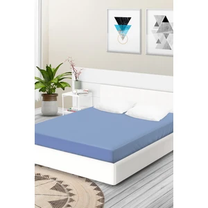 Ataca Tekstil Penye 180x200 Cm Pamuklu Lastikli Çarşaf Mavi