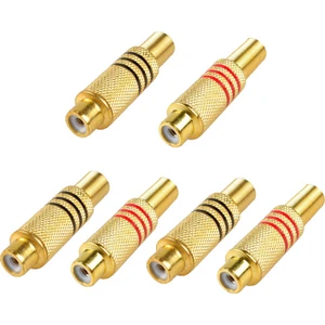 Rca Dişi Gold Jack Kırmızı+Siyah