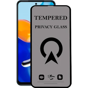 Kzy Xiaomi Redmi Note 11 Tam Kaplayan Privacy Hayalet Temperli Ekran Koruycu Cam
