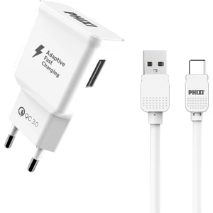 QCH202T Basic 12V / 3A Qualcomm 3.0 Type-C USB Kablolu Hızlı Şarj Cihazı