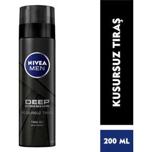 NIVEA Men Deep Dimension Tıraş Jeli 200ml; Kusursuz Tıraş
