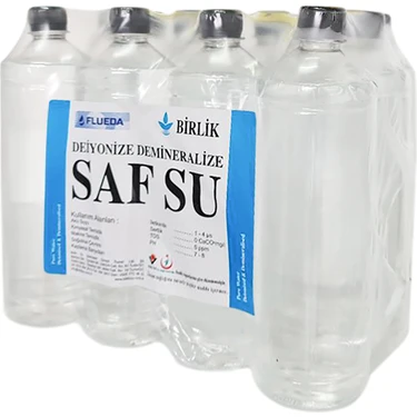 Birlik Deiyonize Demineralize Saf Su 12x1lt max 0ppm sertlik 4µS