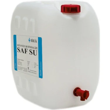 Birlik Deiyonize-Demineralize Saf Su 20 Lt - 0 Ppm max 4µS