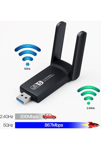 Keepro USB 3.0 AC1200MBPS Wifi Adaptörü Dual Bant 5ghz /2.4ghz