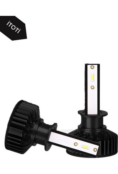 İtoti F2 Mini Slim LED Xenon Far Ampulü Csp Çip | H1 Siyah