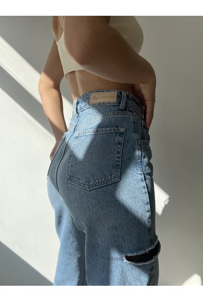 Mai Palm Mavi Yırtık Detay Jean