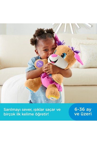 Fisher-Price Eğlen & Öğren Yaşa Göre Gelişim Eğitici Köpekçiğin Kız Kardeşi (Türkçe), Sesli, Işıklı Oyun Arkadaşı, Pembe Fpp83