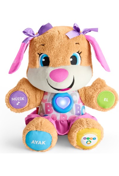 Fisher-Price Eğlen & Öğren Yaşa Göre Gelişim Eğitici Köpekçiğin Kız Kardeşi (Türkçe), Sesli, Işıklı Oyun Arkadaşı, Pembe Fpp83