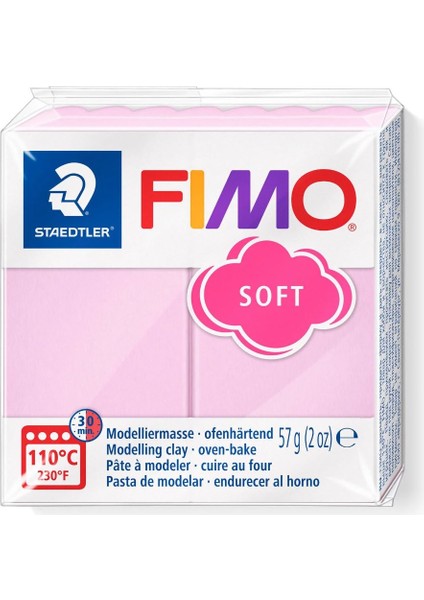 Fimo Soft Polimer Kil 57 Gr. 205 Light Pink (Pastel)