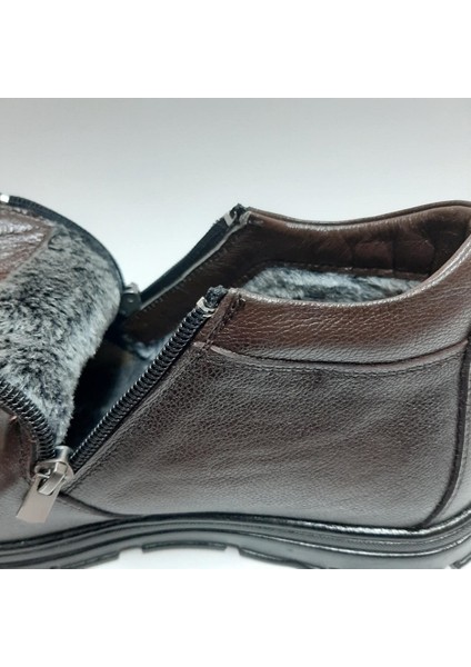 Pabuç Hakiki Deri Kışlık Erkek Bot C-14102547 indirimleri