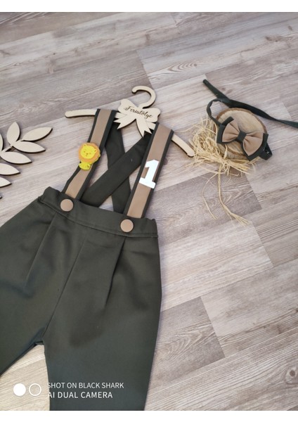 Feri Atölye Safari Konsept Haki Camel Bebek Salopet Takımı