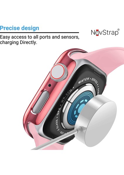 Apple Watch Seri 7/8/9 45mm ile Uyumlu Ekran Kasa Koruyucu Kapak Kılıf 360 Tam Koruma indirimleri