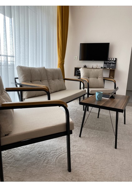 Balkon, Bahçe, Cafe - Mobilya, Metal Koltuk Takımı - 2+1+1+ Sehpa fiyatları