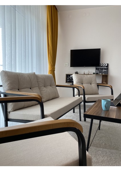 Balkon, Bahçe, Cafe - Mobilya, Metal Koltuk Takımı - 2+1+1+ Sehpa modelleri