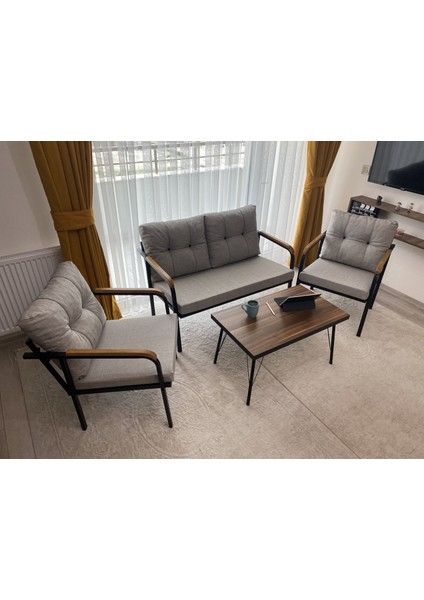 Balkon, Bahçe, Cafe - Mobilya, Metal Koltuk Takımı - 2+1+1 + Sehpa fiyatları
