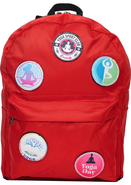 Değiştirilebilir Pilates Yoga Temalı Unisex Patch Günlük Spor Sırt Çantası modelleri