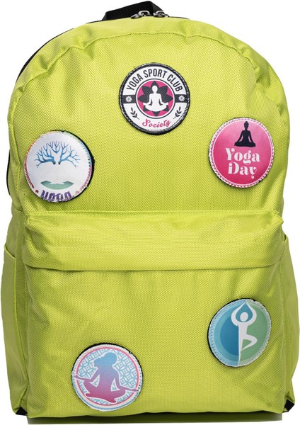 Değiştirilebilir Pilates Yoga Temalı Unisex Patch Günlük Spor Sırt Çantası modelleri