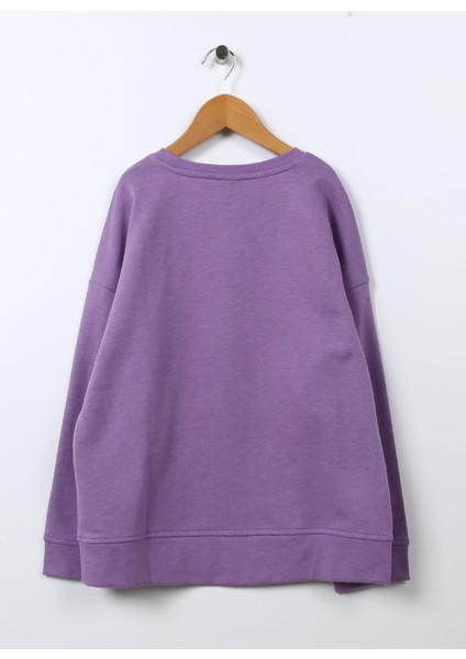 Düz Kız Çocuk Pembe Sweatshirt Ezom