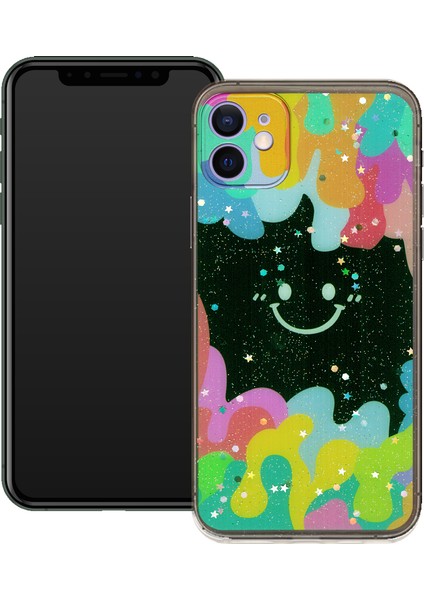 Apple Iphone 12 Mini Gülen Yüz Sert Slikon Kılıf