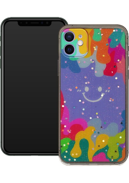 Apple Iphone 12 Mini Gülen Yüz Sert Slikon Kılıf