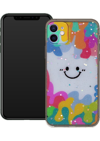 Apple Iphone 12 Gülen Yüz Sert Slikon Kılıf