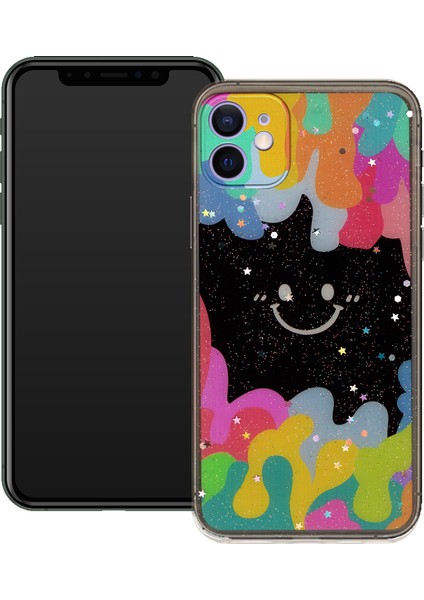 Apple Iphone 12 Gülen Yüz Sert Slikon Kılıf
