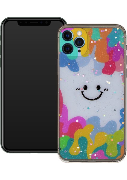 Apple Iphone 11 Pro Max Gülen Yüz Sert Slikon Kılıf