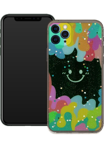 Apple Iphone 11 Pro Max Gülen Yüz Sert Slikon Kılıf