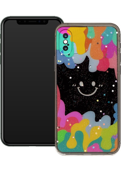 Apple Iphone Xs Max Gülen Yüz Sert Slikon Kılıf