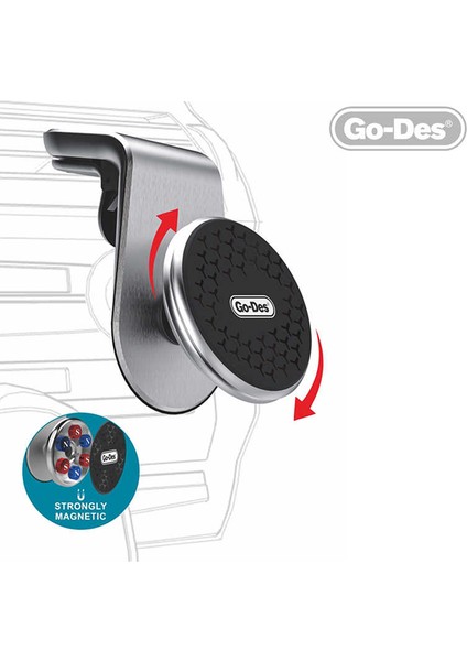 GD-HD676 L-Shaped Magnetik Araç Telefon Tutucu