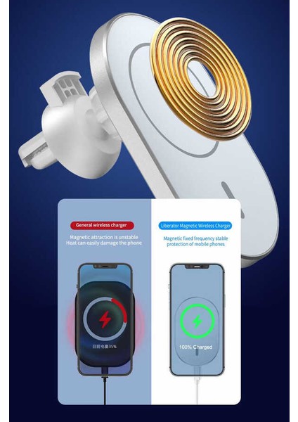 CH-306 Magnetic Wireless Charging Car Mount Araç Telefon Tutucu