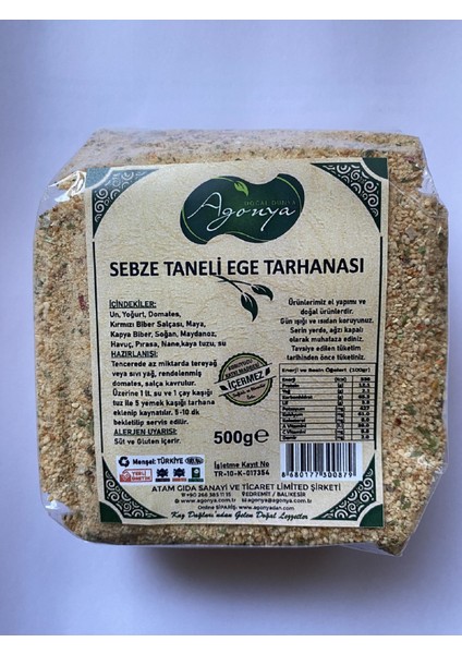 Sebze Taneli Ege Tarhanası 500 gr