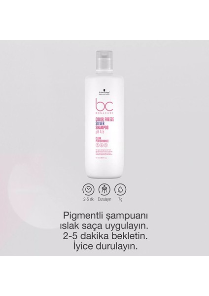 Bc Bonacure Color Freeze Ph 4.5 Gümüş Şampuan 1000 Ml