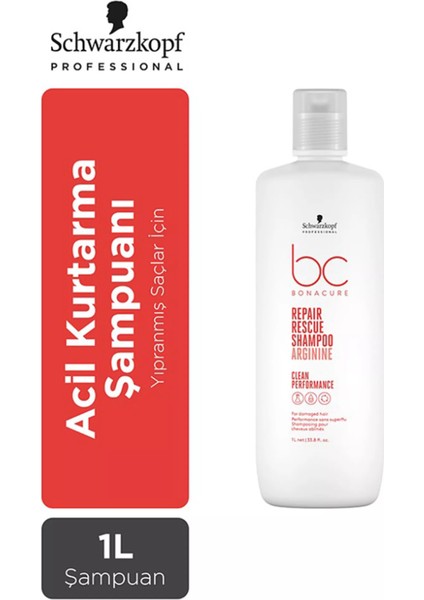 Bc Bonacure Peptide Acil Kurtarma Arjinin Sülfatsız Şampuan 1000 Ml