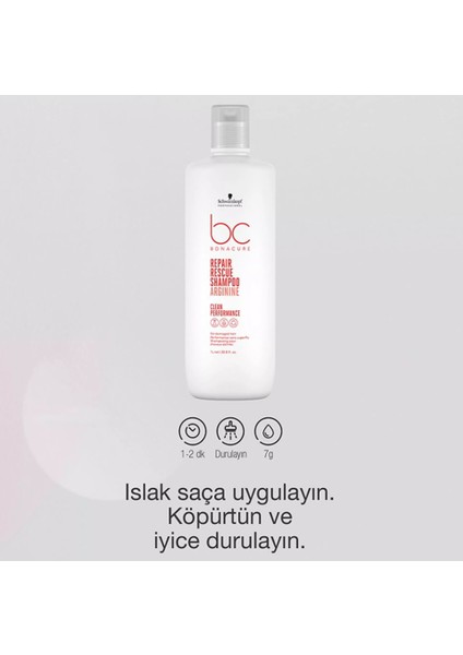 Bc Bonacure Peptide Acil Kurtarma Arjinin Sülfatsız Şampuan 1000 Ml