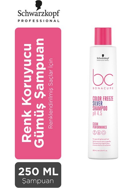 Bc Bonacure Color Freeze Silver Shampoo Ph 4.5 250 Ml